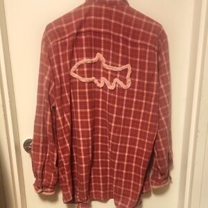Fishewear Oversized Flannel Plaid TROUT Shirt